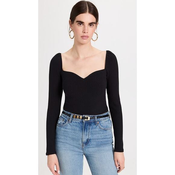 Reformation October Knit Top Black - S - Picture 7 of 7